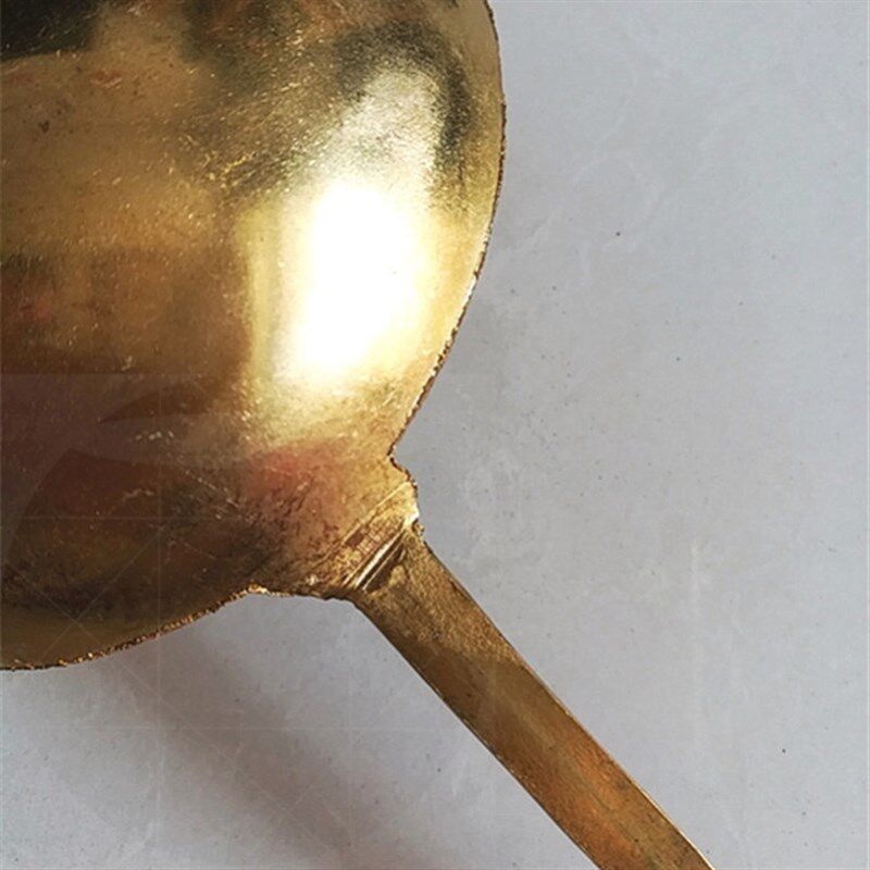 铜勺大号纯铜锻打餐具手工老式铜勺子纯铜家用长大号黄铜加厚汤勺