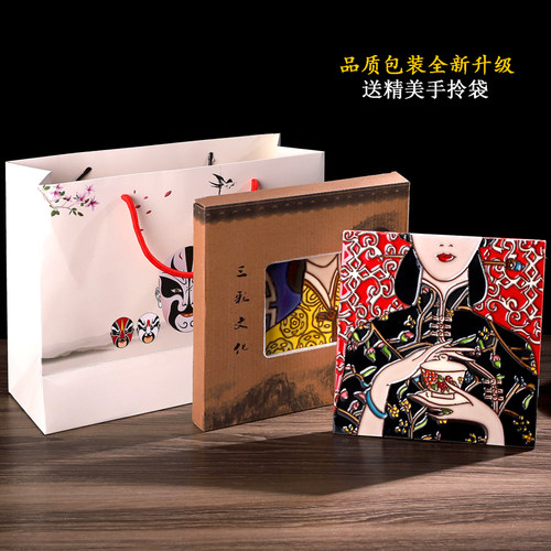 京剧脸谱 手绘瓷板画摆件挂件 中国特色礼品送老外 外事商务礼品