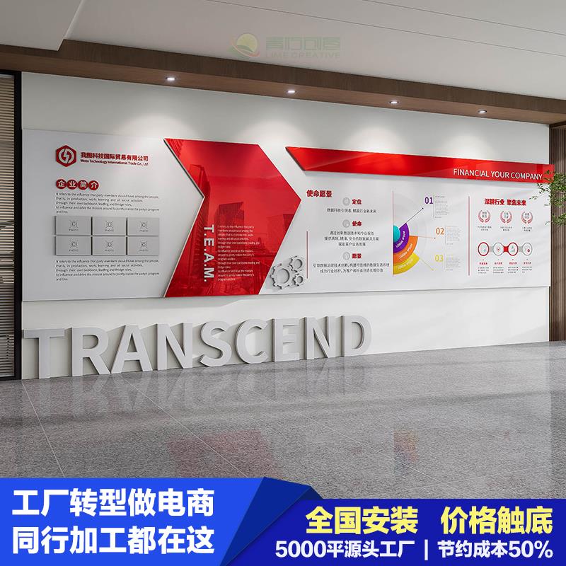 企业公司文化背景形象墙机构设计定制员工团队照片风采展示宣传3D图片