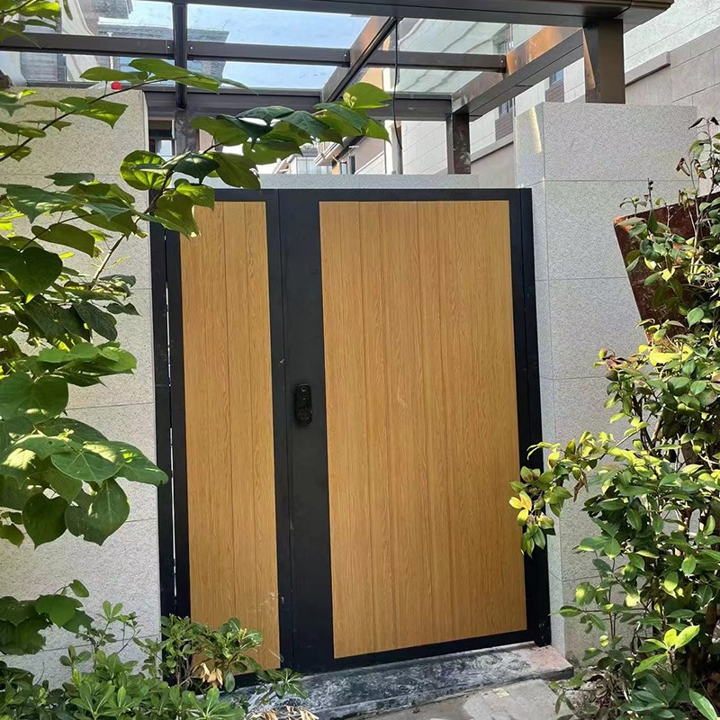 户外花园门简约铝合金庭院门乡村铁艺别墅门民宿院子门铝艺栅栏门