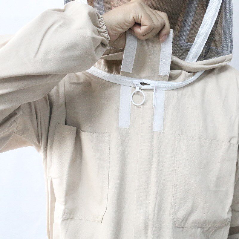 连体防蛰透气养蜂防护服装蜜蜂工具防蜂衣专用全套加厚防护帽手套