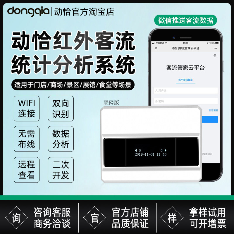 免布线丨红外客流计数器人流量计数器客流量人数统计门店商场景区