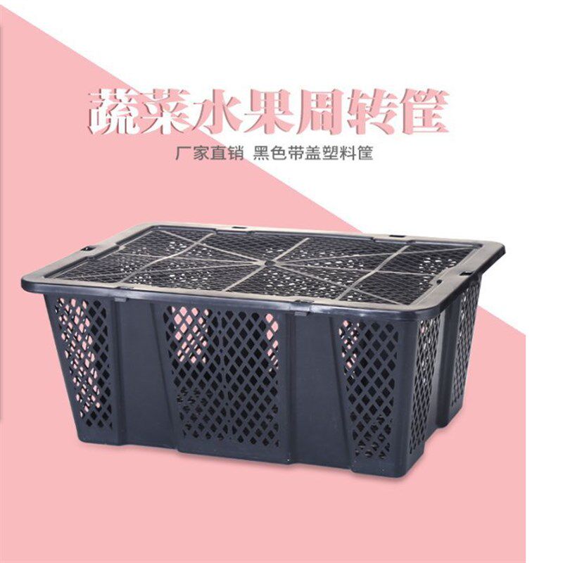 包邮塑料长方形带盖水果篮子采摘筐蔬菜周转框葡萄杨梅篮10.20斤