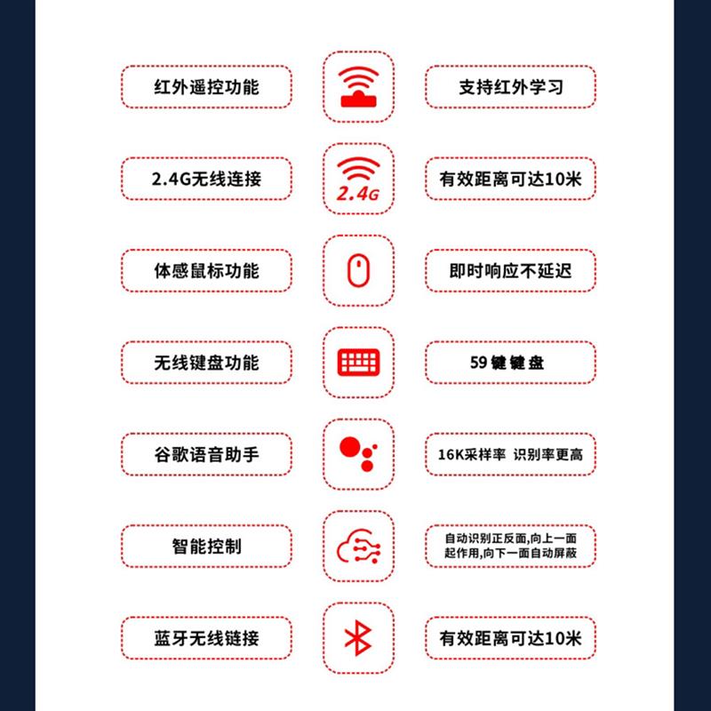 双模迷你蓝牙无线键鼠小键盘飞鼠套装电脑空中鼠标遥控器陀螺仪