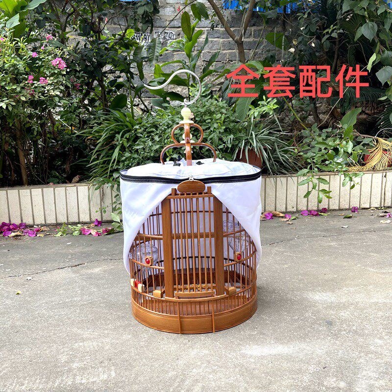 贵州画眉鸟笼竹制精品全套配件鸟笼大全鹩八哥鸟笼子大号手工川笼