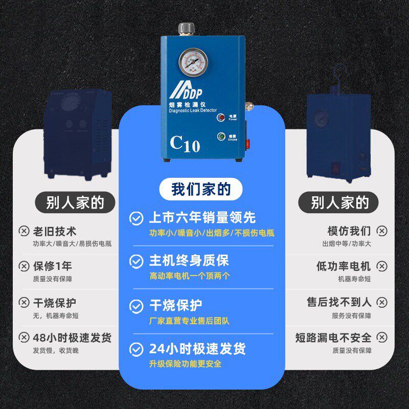 烟雾测漏仪汽车烟雾机发动机进气排气管道漏气检测汽车烟雾检漏仪