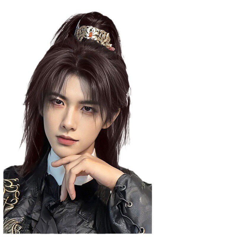 古风假发男中长发男生少年感高马尾全头套男士汉服仙侠古装假发套
