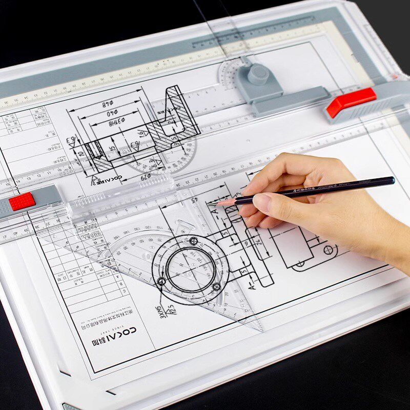 科加A3绘图板带刻度建筑机械土木工程专业学生设计师手工画图板多