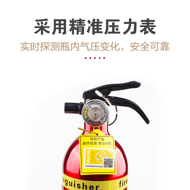 树熊正品90型铝合金干粉水基灭火器 消防讲座家用车载年检灭火器