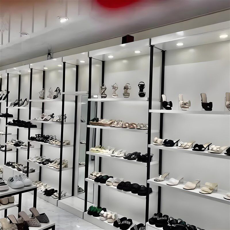 鞋店鞋架展示架落地创意带灯鞋柜童鞋货架店铺用架子置物架陈列架
