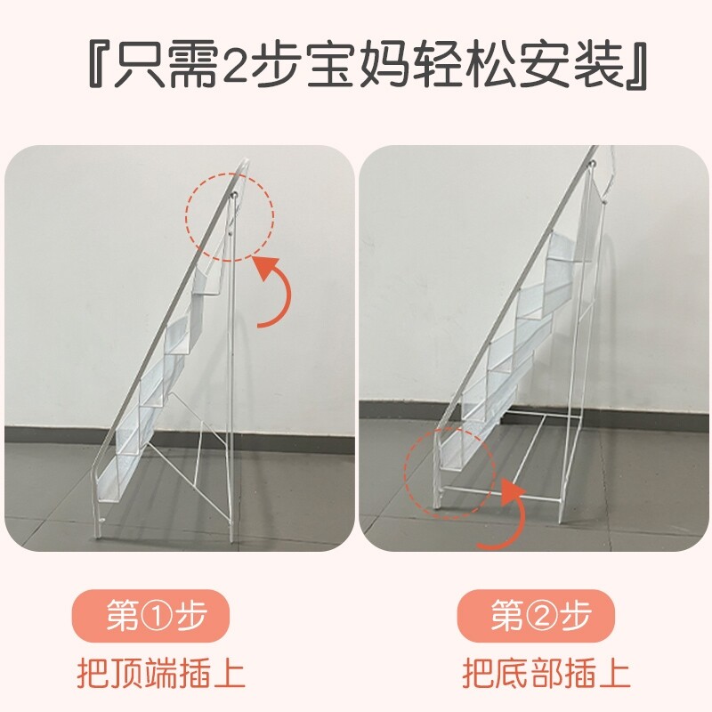 儿童书架绘本架收纳架家用杂志架落地置物架简易展示架铁艺书报架