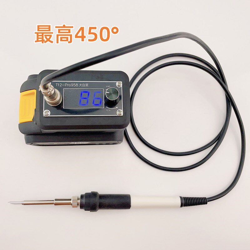 威克士款电烙铁WORX20V锂电池使用T12电焊台智能恒温便携式加热快