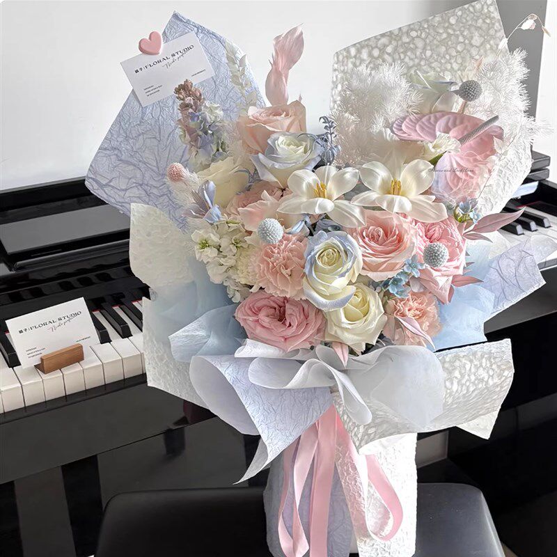 高级感ins风玫瑰花束混搭香皂花仿真花成品生日礼物见面送朋友
