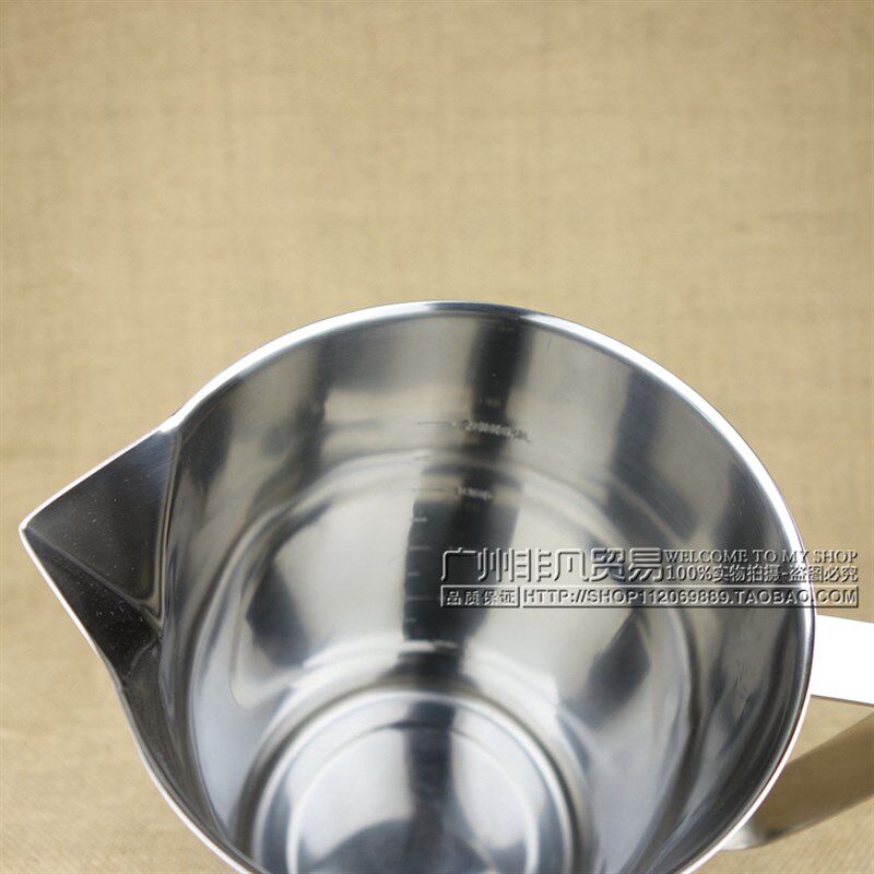 量杯304不锈钢刻度杯量杯尖嘴厨房带刻度量杯计量杯3L大容量烧杯