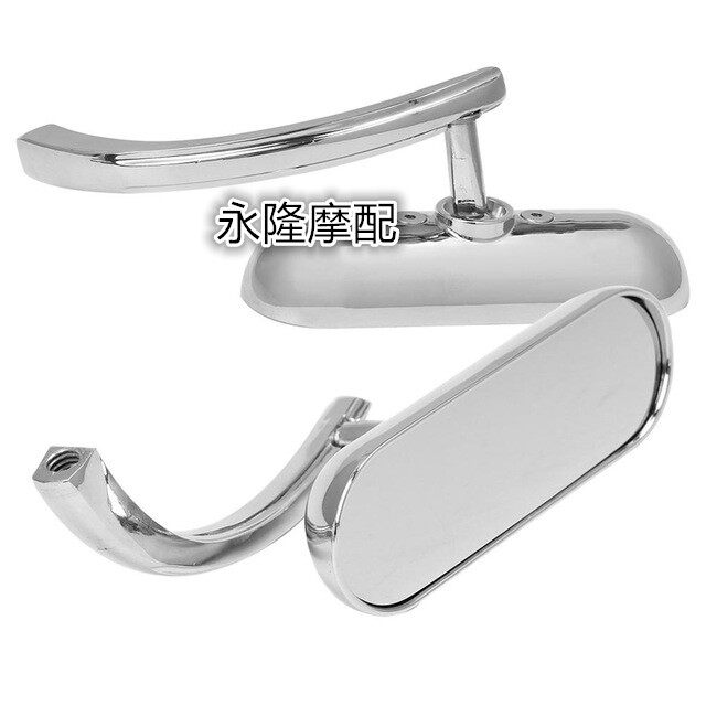 摩托车配件铝制经典造型哈雷摩托车改装后视镜复古酷黑反光倒车