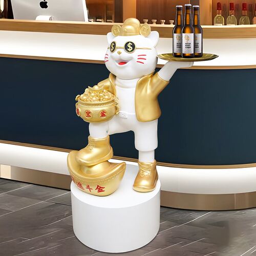 发财招财猫大号落地摆件客厅前台店铺新店乔迁开业礼物高档装饰品