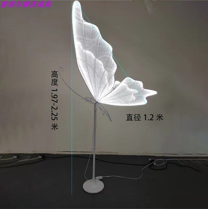 舞台发光蝴蝶路引灯婚庆场景布置装饰婚礼堂顶灯摆件道具厂家供应