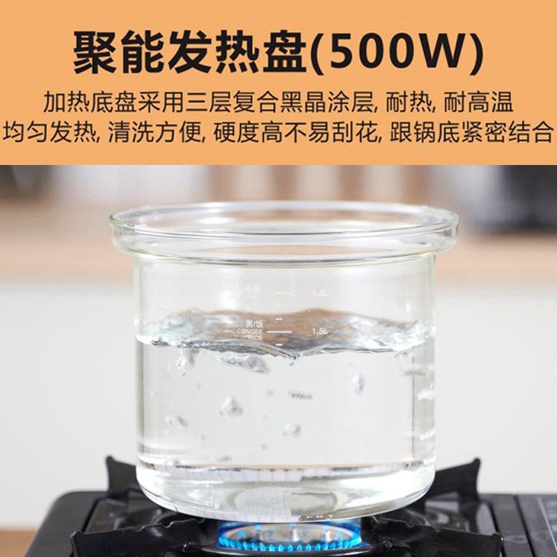 欧凯威全玻璃电炖锅多功能智能养生锅家用预约炖汤锅煮粥煎药1.8L