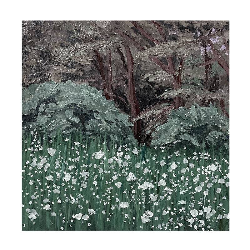 YASAN 纯手绘抽象风景油画客厅大幅装饰画卧室艺术挂画玄关肌理画