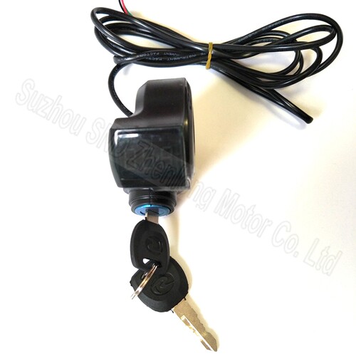 电动车数字电压表 带钥匙电门锁开关宽压 36v48v60v72v LED数显表