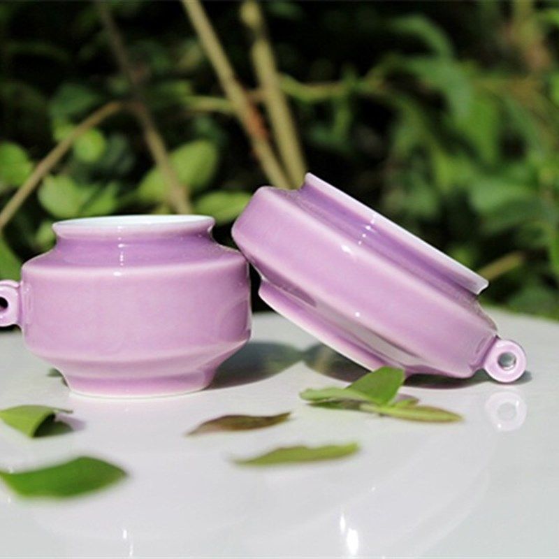 新品 玉乐轩高温颜色釉绣眼鸟缸 宠物鸟喂食器 鸟笼专用配件 鸟碗