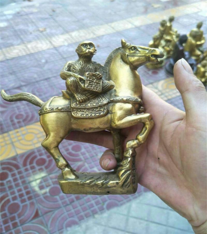 铜马摆件马上封侯猴有钱赢办公室桌面纯铜工艺品家居摆件大中小号