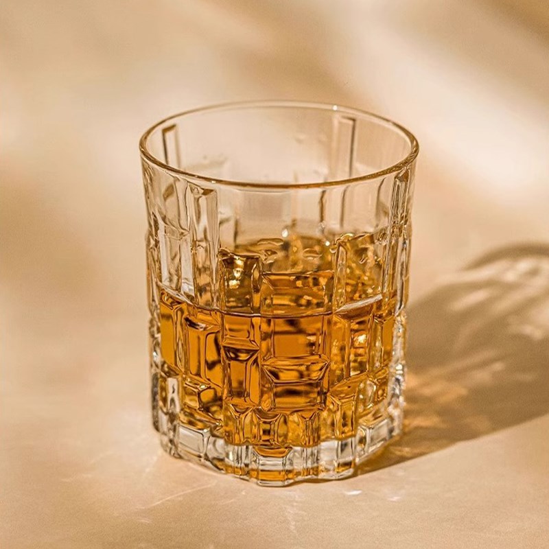 U Mi LIVING浮雕 杯具家用藤编玻璃杯家用创意浮雕编织咖啡杯