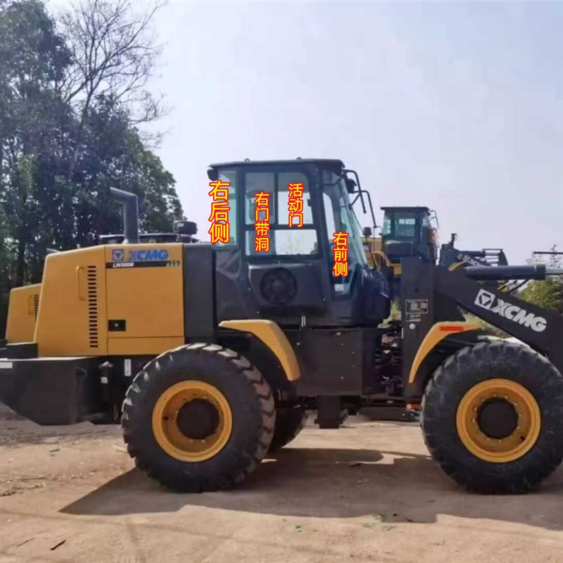 新款徐工300M XC938装载机玻璃前档风车门右推拉后档后侧钢化玻璃