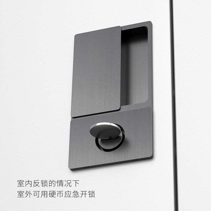 极简隐形门锁室内房间无把手移门幽灵门静音锁阳台钩锁口袋门锁