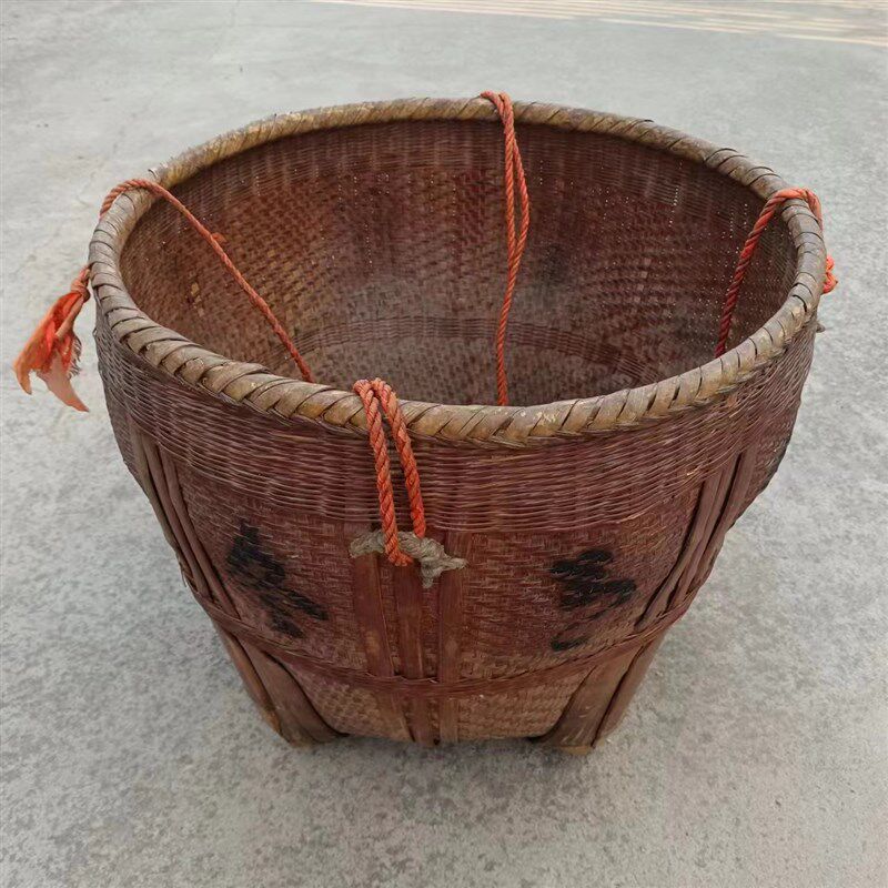 民俗老物件水桶木盆竹篮农耕文化旧农具复古怀旧展览摆件影视道具
