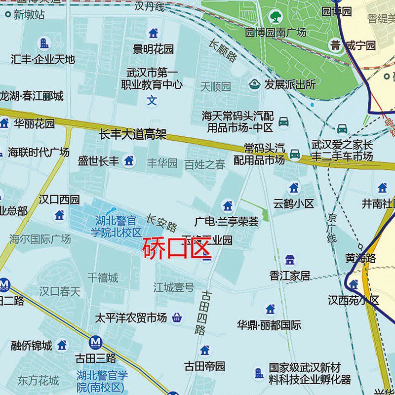 2025新款武汉市城区地图办公室挂图高清防水墙壁装饰实物推荐定制