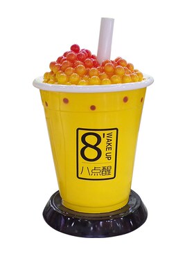 网红真咖啡杯模型大型雕塑打卡拍照奶茶杯店铺装饰门口大摆件