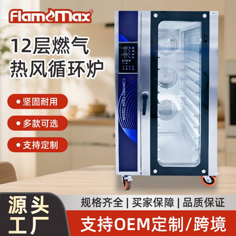 大型电热面包烤箱商用食物烘焙炉甜品面包店立式热风循环烤炉厂家