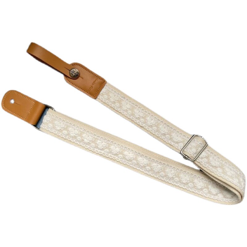 纯手工仙女浪漫蕾丝尤克里里背带ukulele strap 纯色尤克里里带