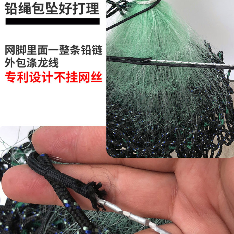 鱼网粘网渔网三层丝网挂网水库海工具抓鱼网捕鱼网浮网鲢鱼工具沉