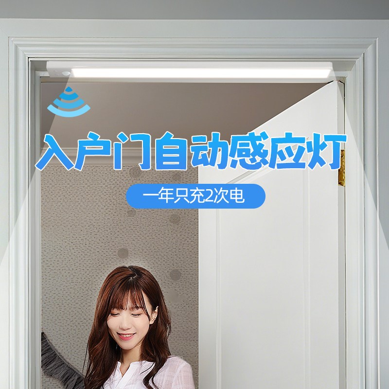 充电感应灯超长续航大容量人来即亮充电款灯带夜间入户门自动灯条图片
