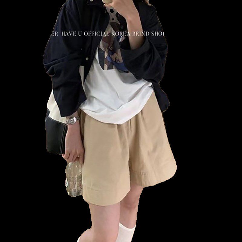 孕妇裤子棉质短裤薄款夏季小个子宽松托腹休闲运动阔腿五分裤夏天