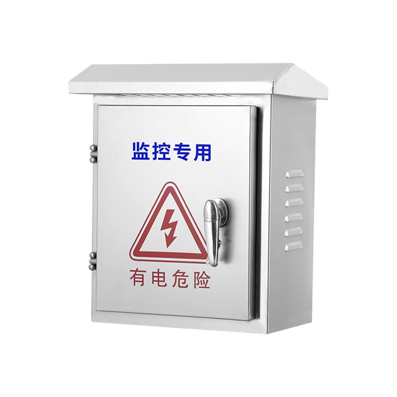 户外304不锈钢防雨配电箱监控立杆抱箍箱设备箱安防网络箱充电箱