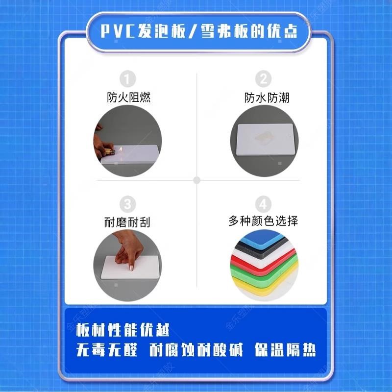 PVC高密度雪弗板发泡板模型安迪板广告板软硬包共挤板结皮板装饰
