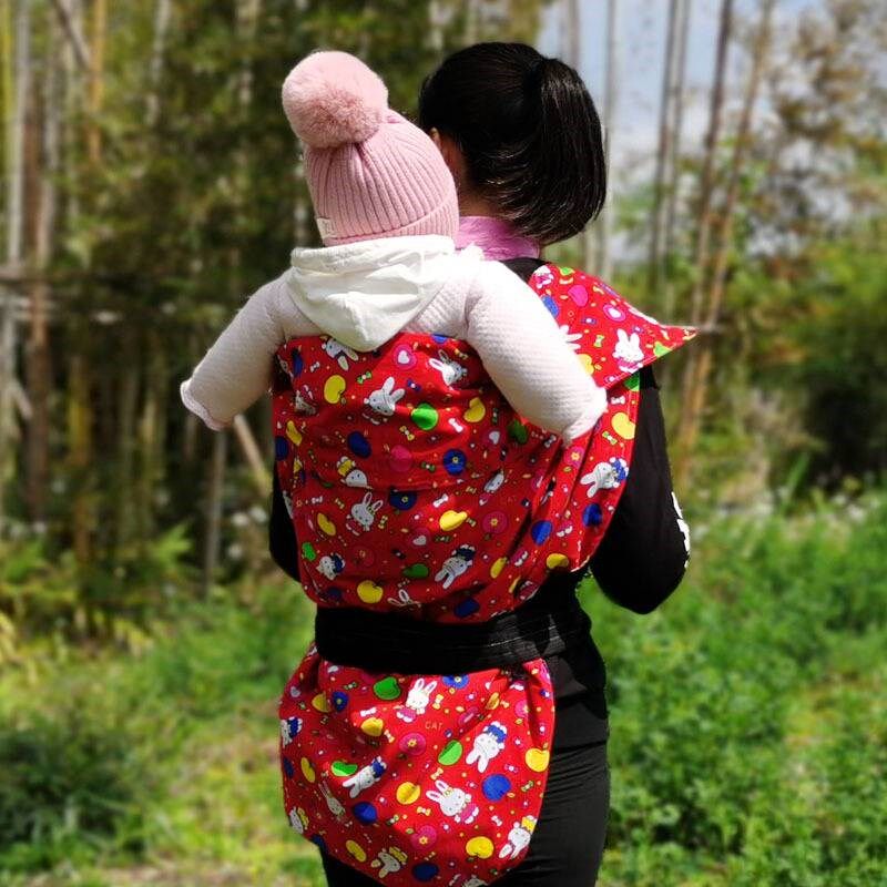 灯芯绒老式婴幼儿背巾传统宝宝背带后背式小娃儿背裙小娃儿背布