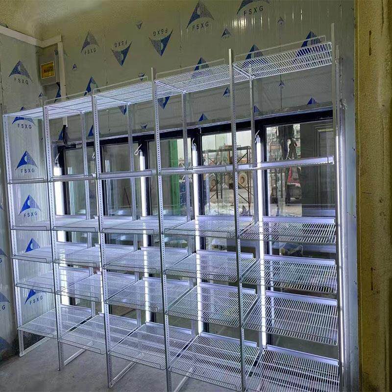 后补式冷库立柱收纳货架网片置物架可移动网格储物架仓储货架非标