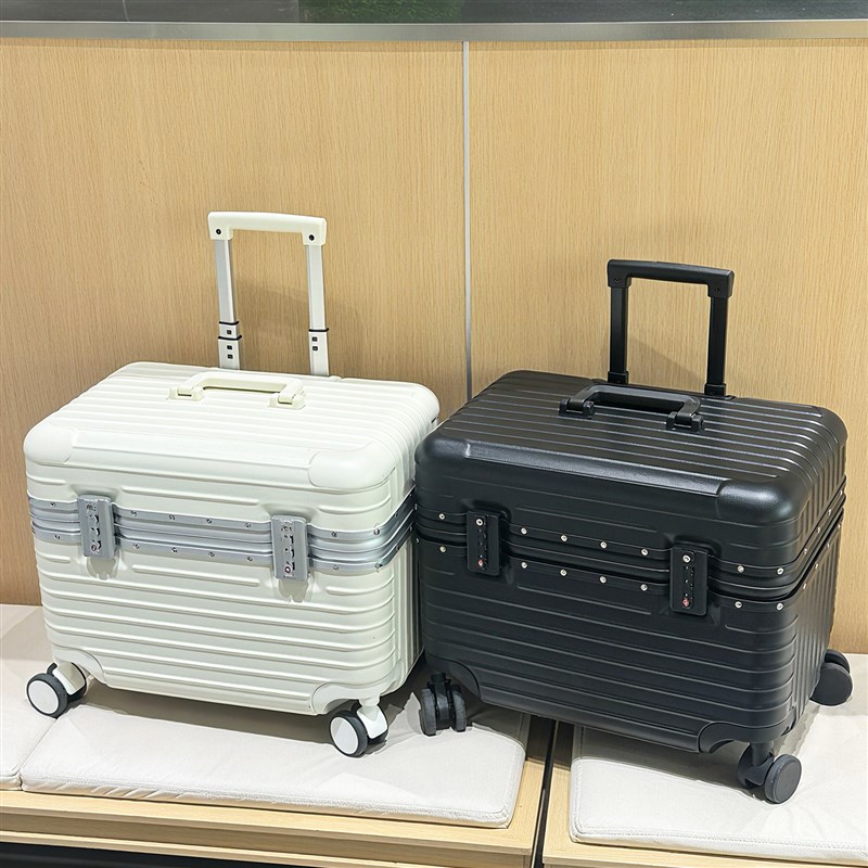上翻盖铝框拉杆箱18寸横款登机箱男女20寸旅行行李箱摄影机长箱22