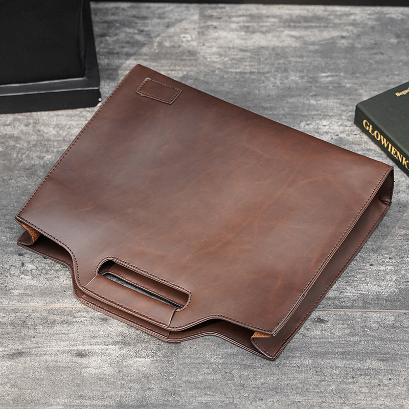 原创新款手提包单肩包青年斜挎包男士商务公文包定型信封文件包
