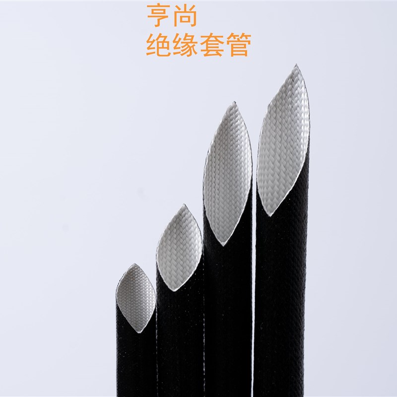黑色过胶自熄管硅树脂玻璃纤维套管耐高温玻纤管1500伏阻燃管硅管