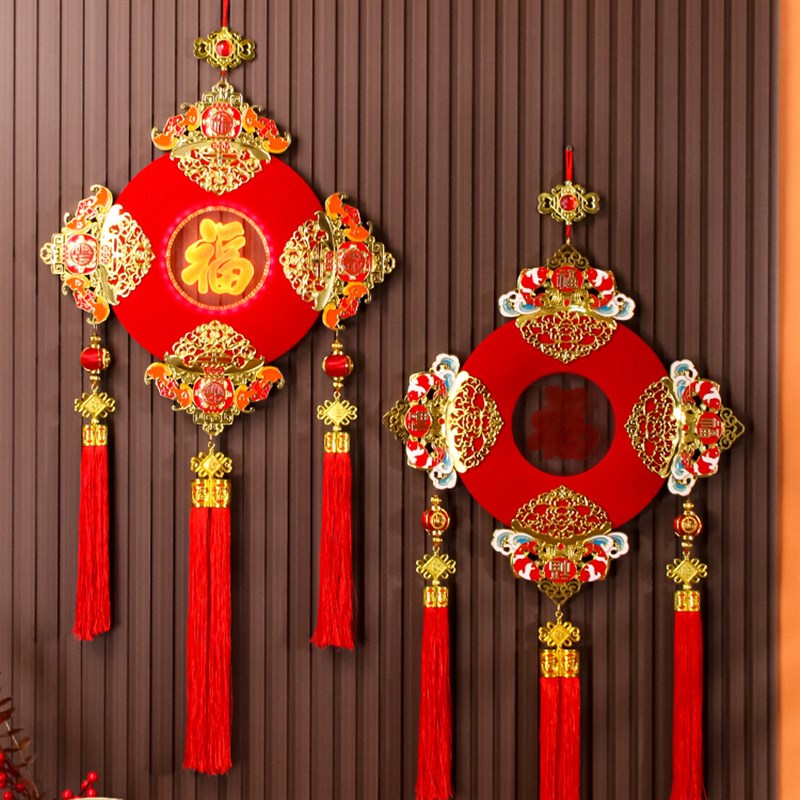 2026马年年春节装饰新年室内国潮发光福字挂件高档喜庆挂饰中国结