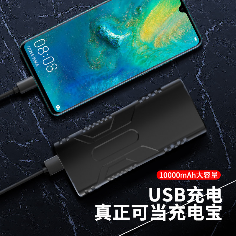 新款大容量自行车灯前灯山地车灯usb充电夜间超亮强光骑行手电筒