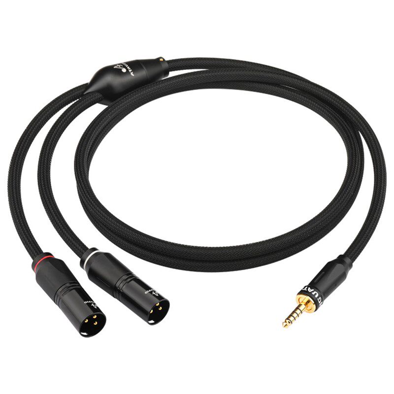 纯铜4.4转双卡农音频线一分二音响2.5平衡pha2a wm1a 1z zx300a