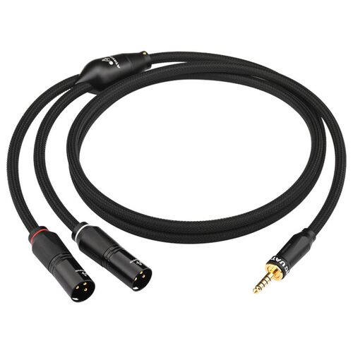 纯铜4.4转双卡农音频线一分二音响2.5平衡pha2a wm1a 1z zx300a