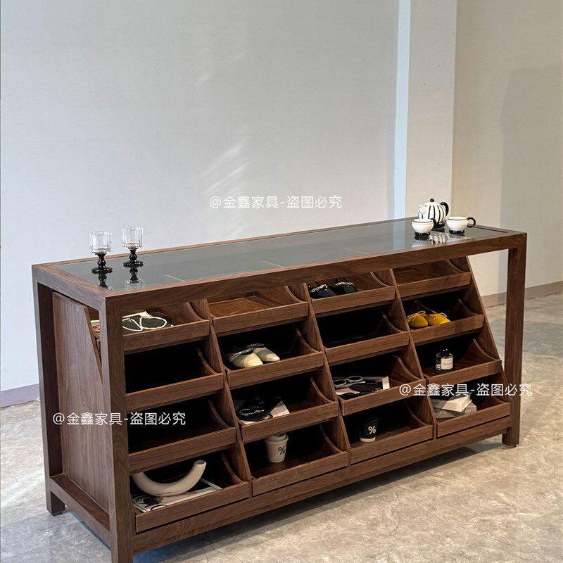 服装店中岛桌展示台童装店流水台女装店展柜中古饰品陈列柜储物柜