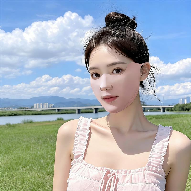 防晒面罩女夏季运动跑步专用口罩遮阳透气口罩易呼吸防紫外线骑行